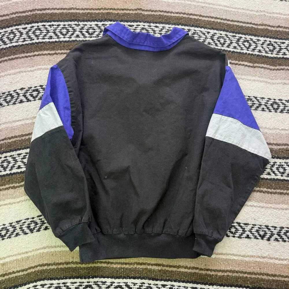 Youth Kids Vintage 90's Colorado Rockies Pullover 1/4 Zip Windbreaker Jacket S